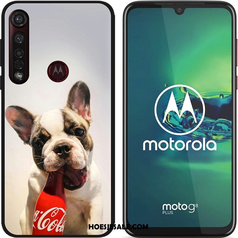 Moto G8 Plus Hoesje Geschilderd Schrobben Hoes Spotprent Doek Goedkoop