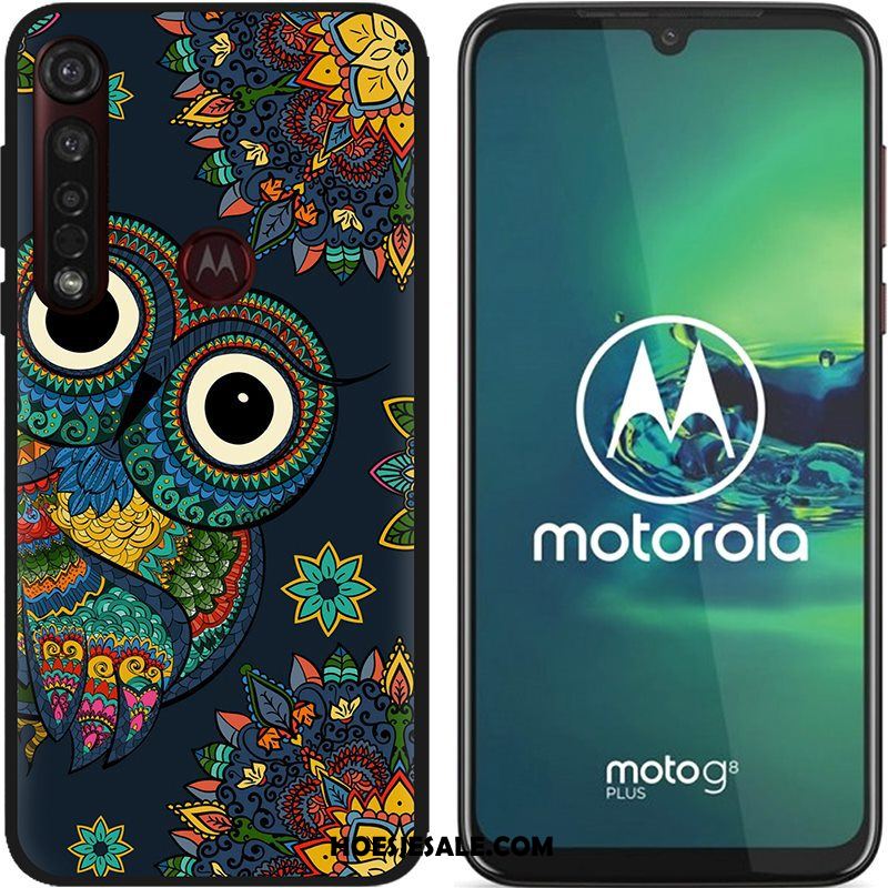 Moto G8 Plus Hoesje Geschilderd Schrobben Hoes Spotprent Doek Goedkoop