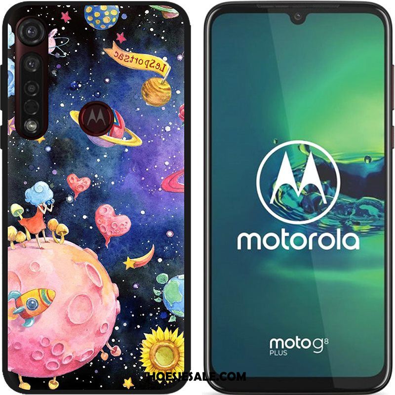 Moto G8 Plus Hoesje Geschilderd Schrobben Hoes Spotprent Doek Goedkoop