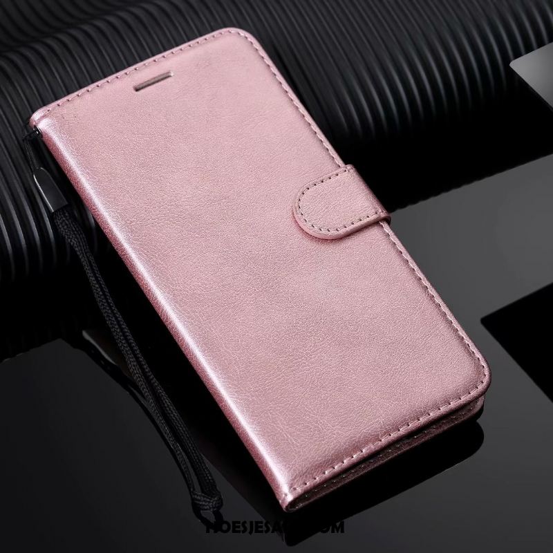 Moto G8 Power Hoesje Mobiele Telefoon Roze Leren Etui Clamshell Trend Goedkoop