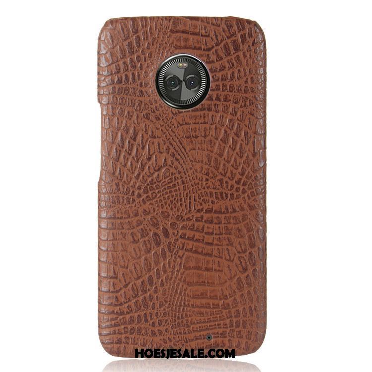 Moto X4 Hoesje Bescherming Mobiele Telefoon Hard Krokodillenleer Hoes Goedkoop