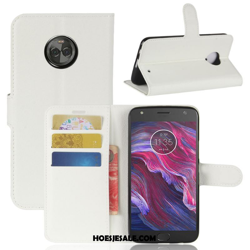 Moto X4 Hoesje Blauw Portemonnee Soort Aziatische Vrucht Leren Etui Bescherming Goedkoop