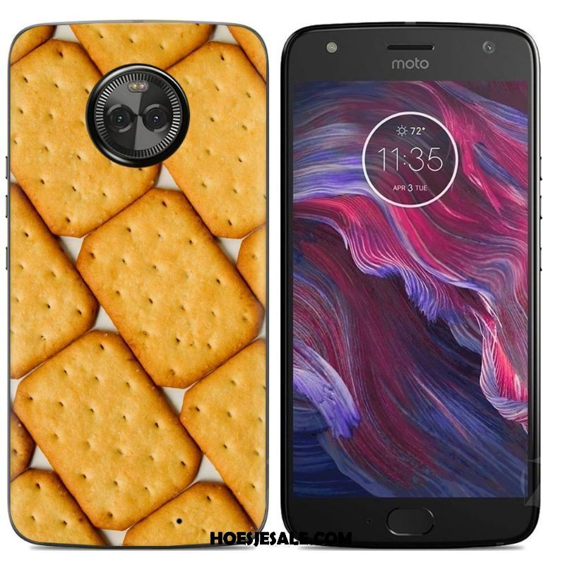 Moto X4 Hoesje Mobiele Telefoon Spotprent Geel Siliconenhoesje Scheppend Kopen