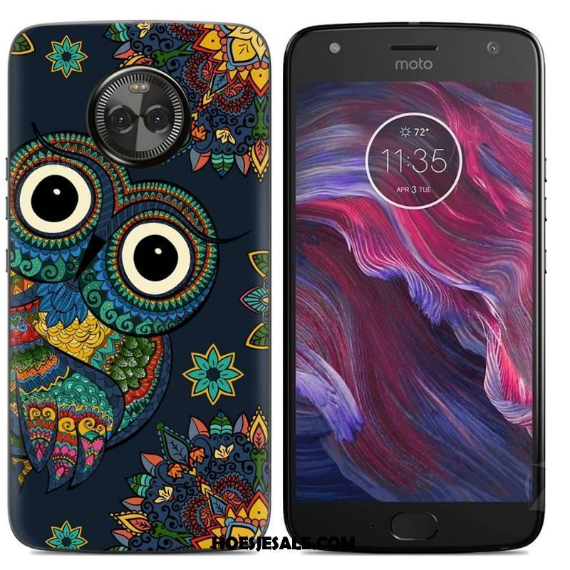 Moto X4 Hoesje Mobiele Telefoon Spotprent Geel Siliconenhoesje Scheppend Kopen