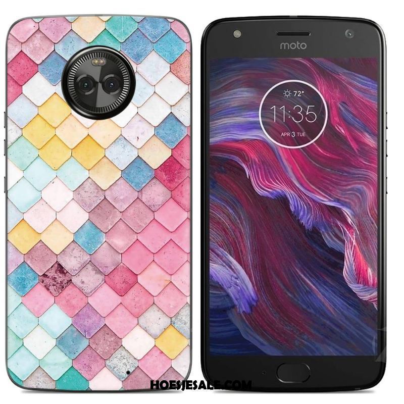 Moto X4 Hoesje Mobiele Telefoon Spotprent Geel Siliconenhoesje Scheppend Kopen