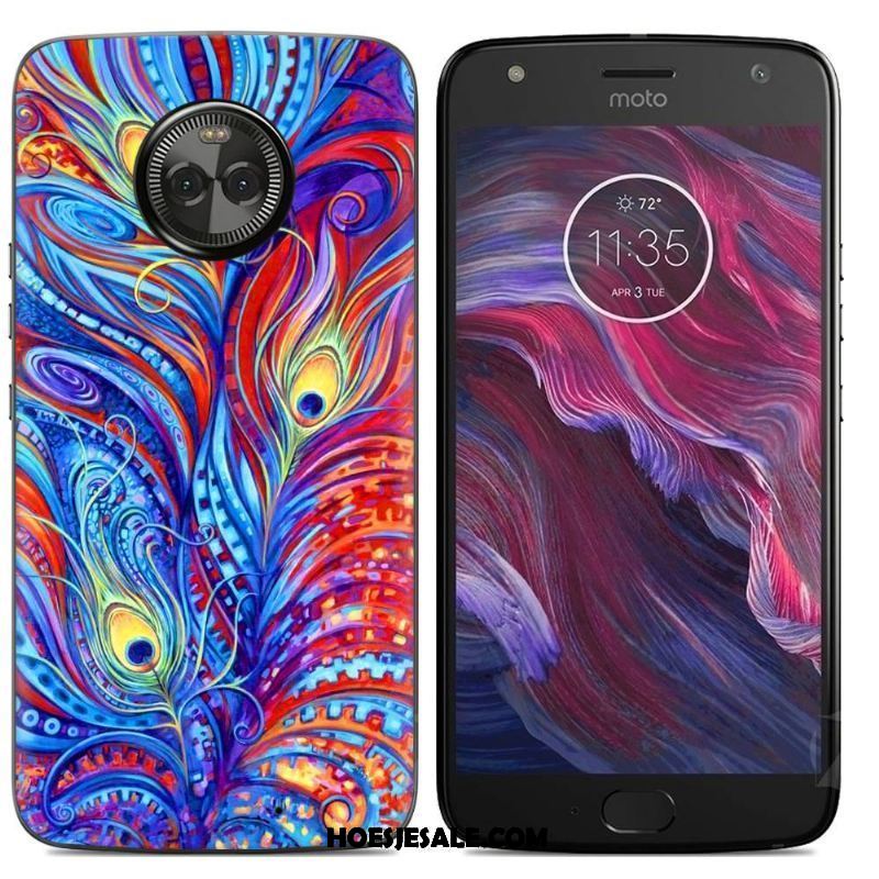 Moto X4 Hoesje Mobiele Telefoon Spotprent Geel Siliconenhoesje Scheppend Kopen