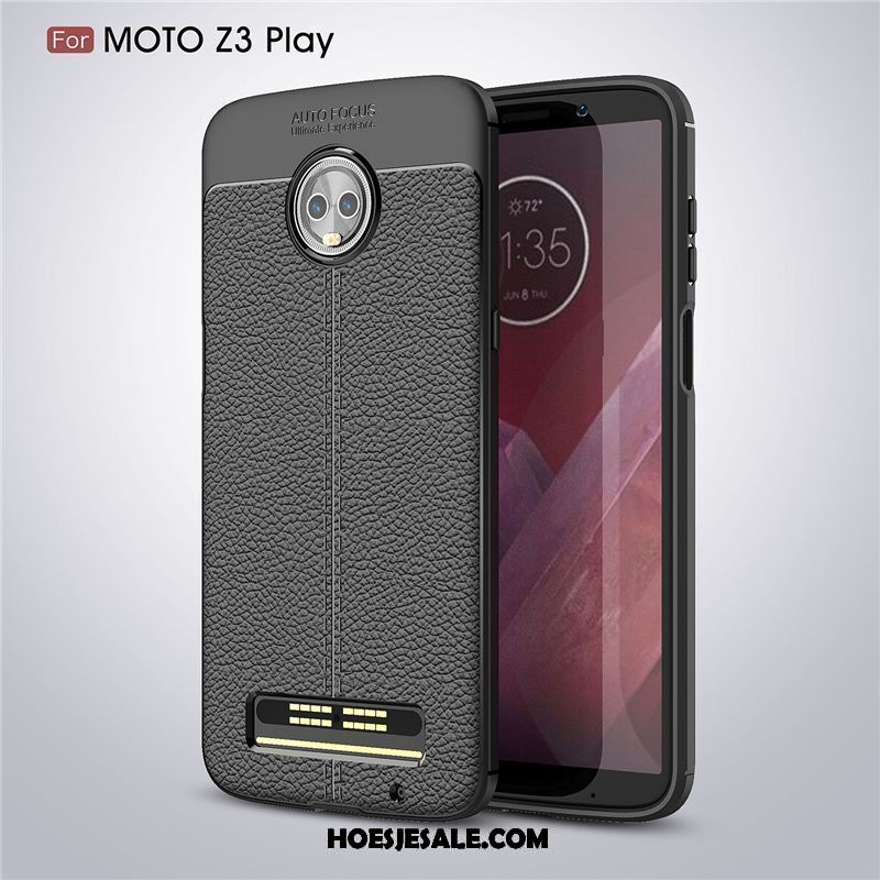 Moto Z3 Play Hoesje All Inclusive Siliconen Patroon Mobiele Telefoon Rood Goedkoop