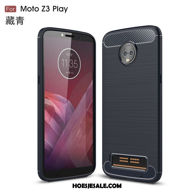 Moto Z3 Play Hoesje Zwart Anti-fall Mobiele Telefoon Bescherming Leer Sale