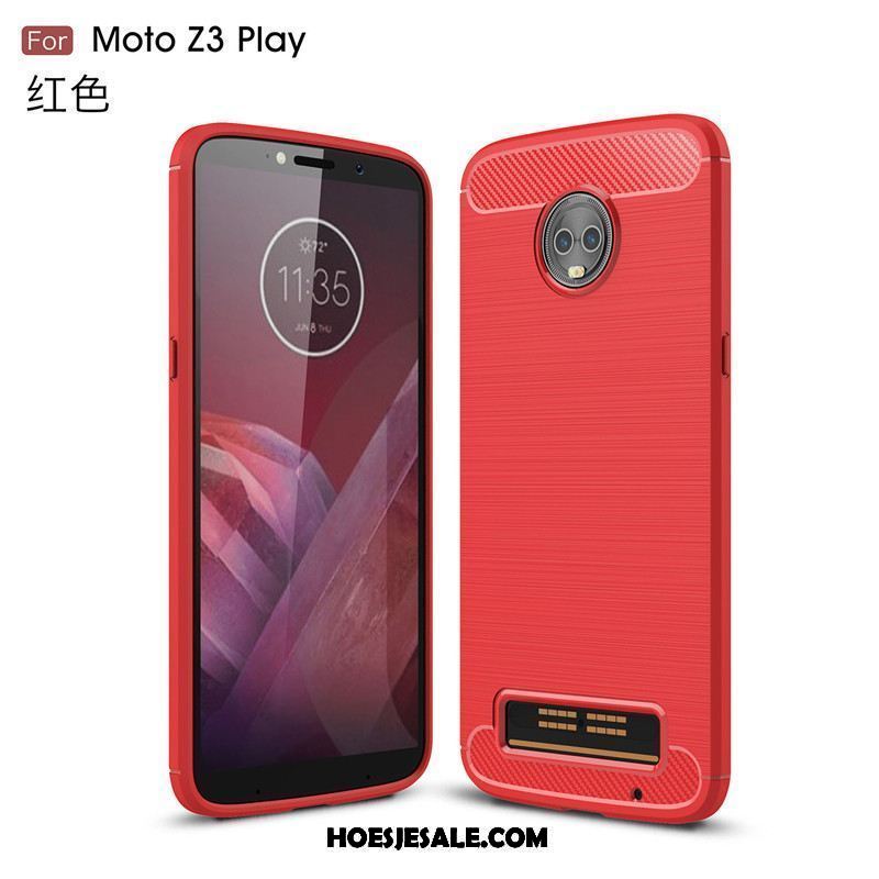 Moto Z3 Play Hoesje Zwart Anti-fall Mobiele Telefoon Bescherming Leer Sale
