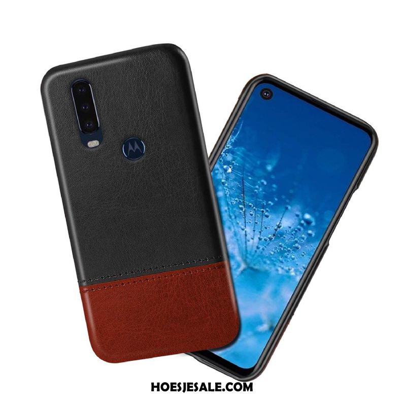 Motorola One Action Hoesje Zwart Anti-fall Gemengde Kleuren Mobiele Telefoon Leren Etui Kopen