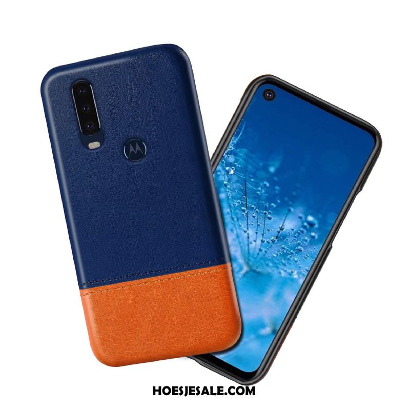 Motorola One Action Hoesje Zwart Anti-fall Gemengde Kleuren Mobiele Telefoon Leren Etui Kopen