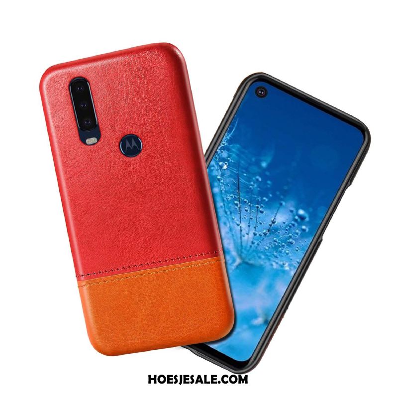 Motorola One Action Hoesje Zwart Anti-fall Gemengde Kleuren Mobiele Telefoon Leren Etui Kopen