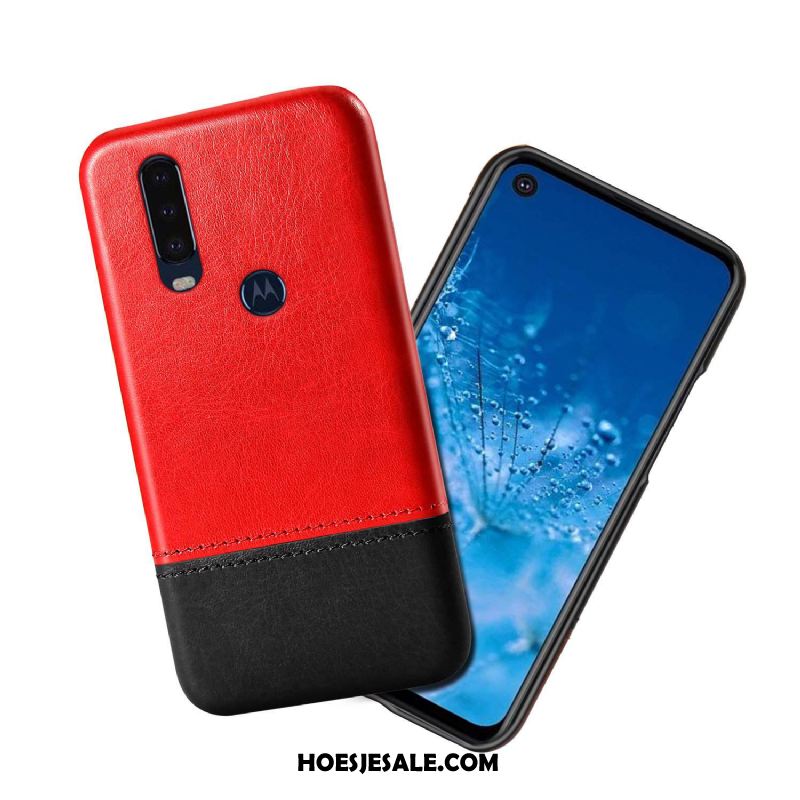 Motorola One Action Hoesje Zwart Anti-fall Gemengde Kleuren Mobiele Telefoon Leren Etui Kopen