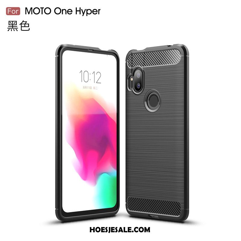 Motorola One Hyper Hoesje Bedrijf Rood Zacht Antislip Zijde Online