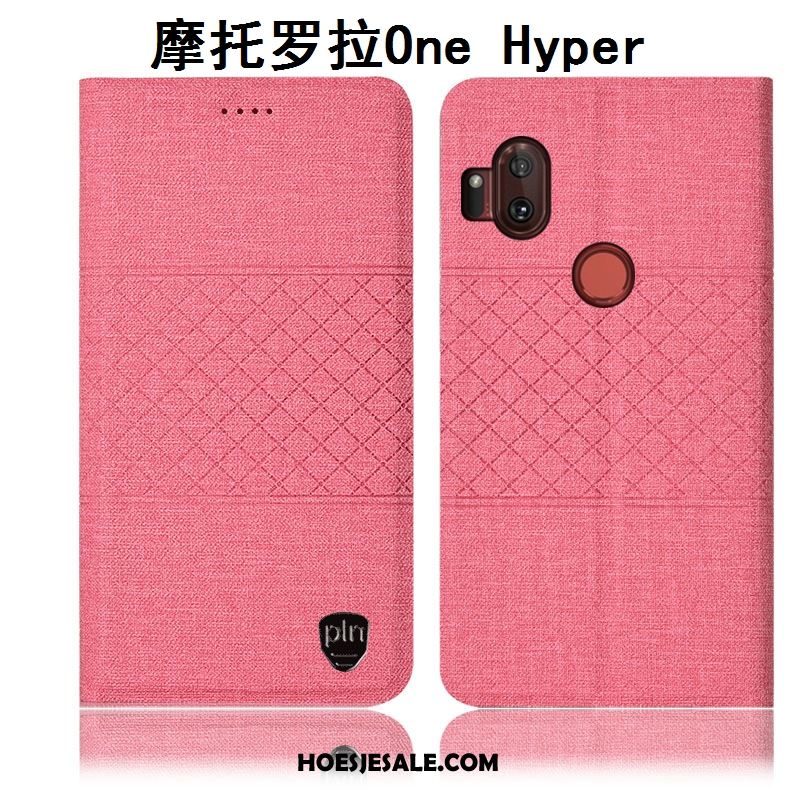 Motorola One Hyper Hoesje Grijs Anti-fall Mobiele Telefoon Hoes Folio Online