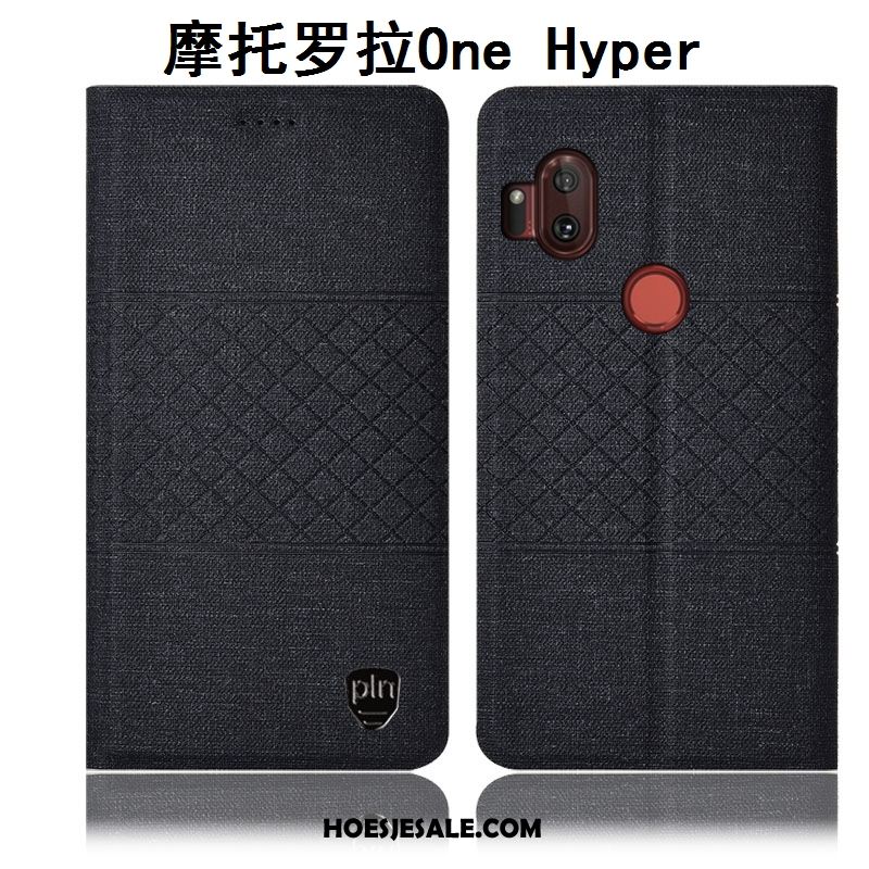Motorola One Hyper Hoesje Grijs Anti-fall Mobiele Telefoon Hoes Folio Online