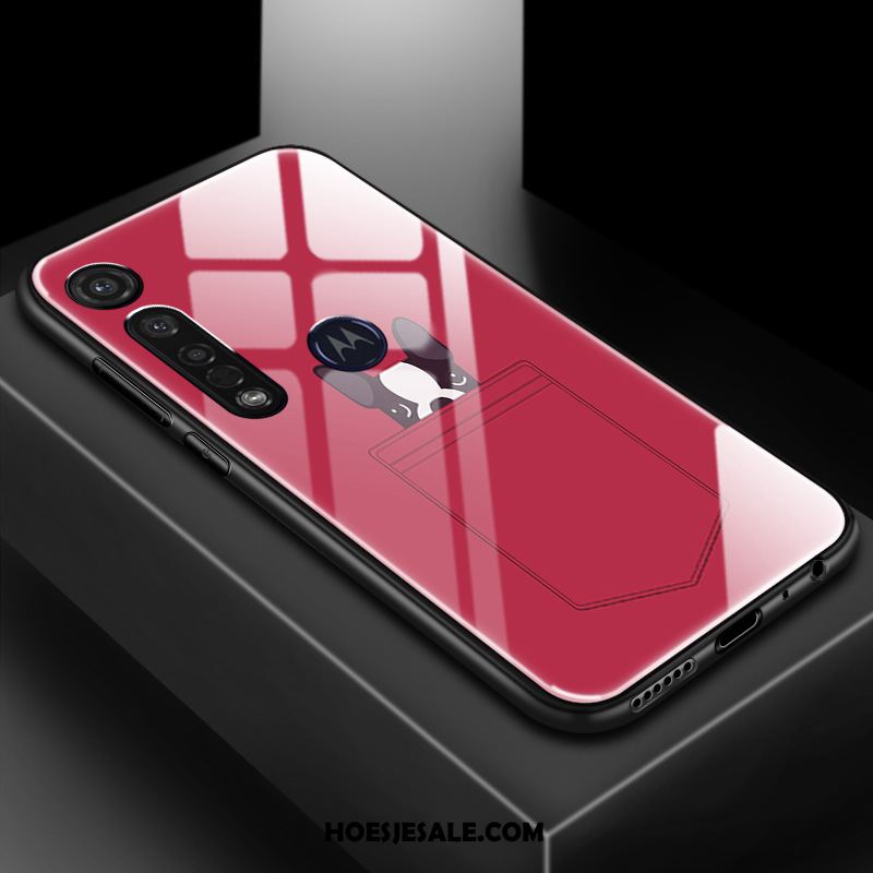 Motorola One Macro Hoesje Glas Bescherming Net Red Pas Rood Korting