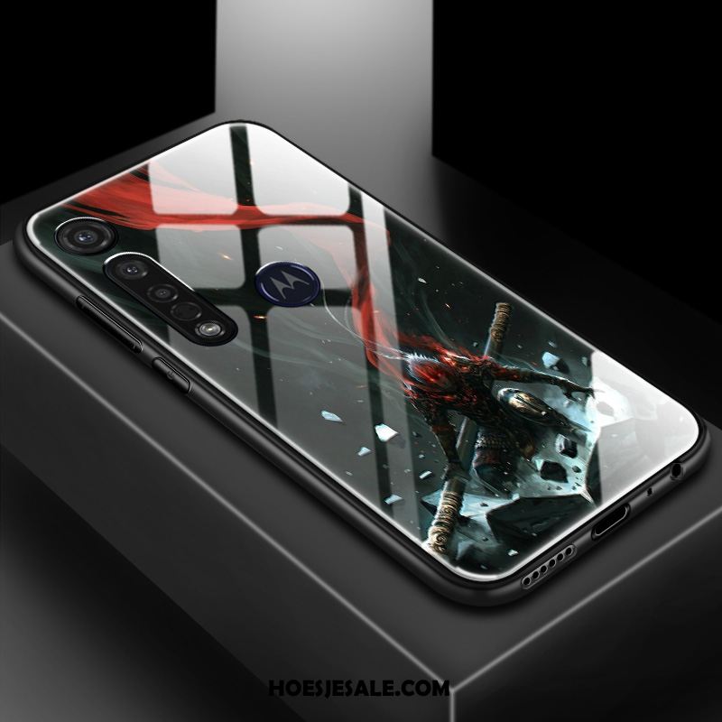 Motorola One Macro Hoesje Glas Bescherming Net Red Pas Rood Korting