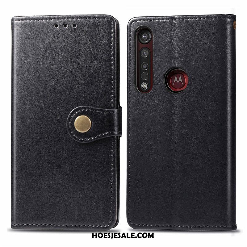 Motorola One Macro Hoesje Kunstleer Bedrijf Hanger Hoes Bescherming Online