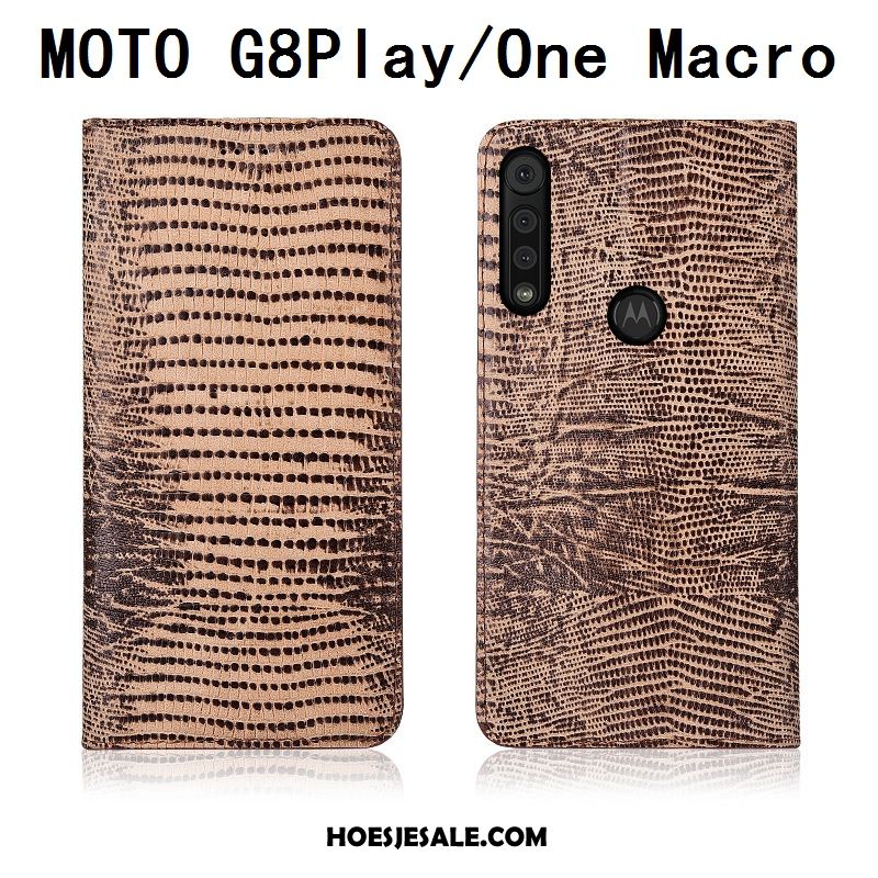 Motorola One Macro Hoesje Leren Etui Hoes Siliconen Folio Bescherming Sale