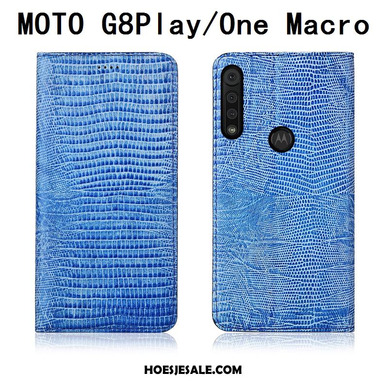 Motorola One Macro Hoesje Leren Etui Hoes Siliconen Folio Bescherming Sale