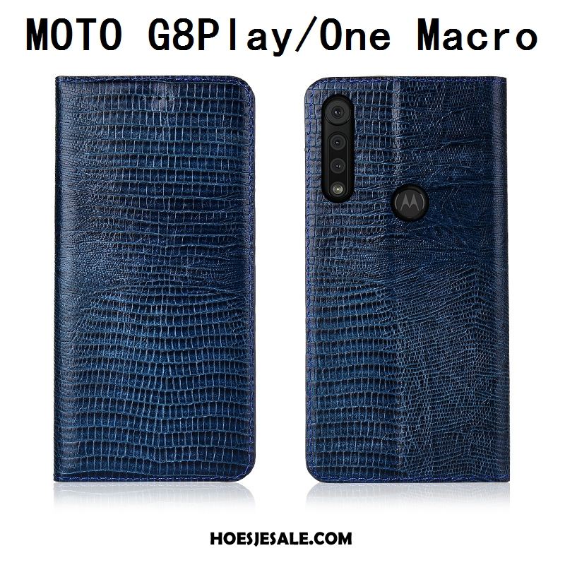 Motorola One Macro Hoesje Leren Etui Hoes Siliconen Folio Bescherming Sale