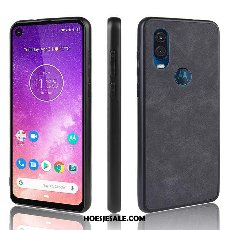 Motorola One Vision Hoesje Anti-fall Bescherming Hoes Mobiele Telefoon Zwart Kopen