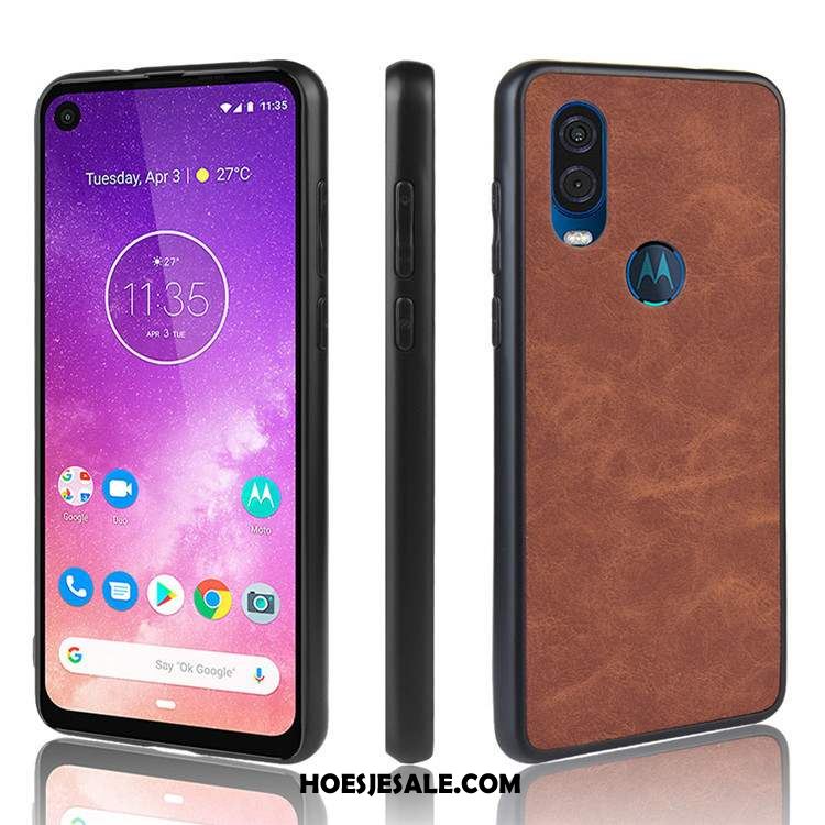 Motorola One Vision Hoesje Anti-fall Bescherming Hoes Mobiele Telefoon Zwart Kopen