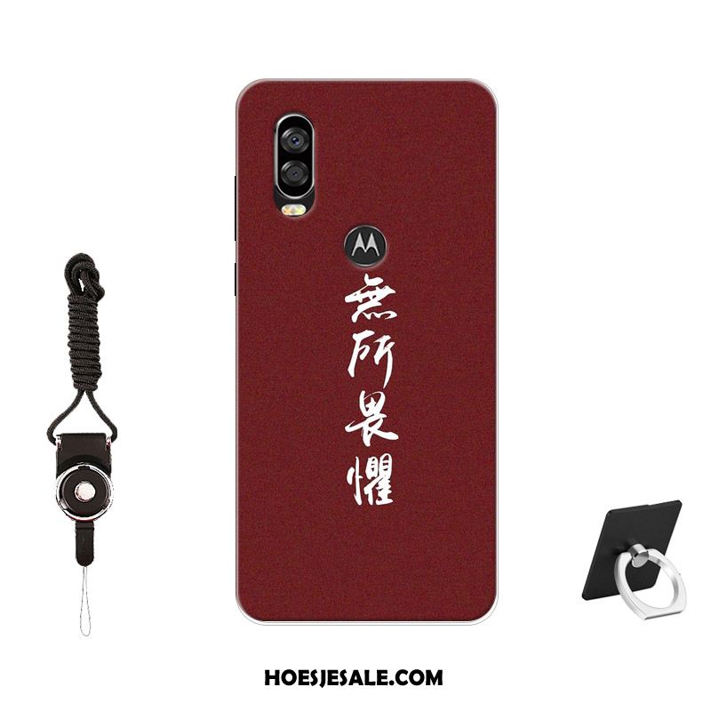 Motorola One Vision Hoesje Blauw Hoes Antislip Tempereren Siliconen Kopen