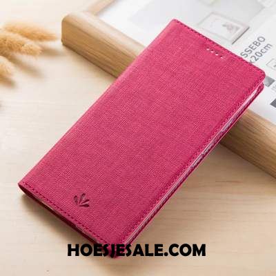 Motorola One Vision Hoesje Hoes Leren Etui Anti-fall Doek Patroon Sale