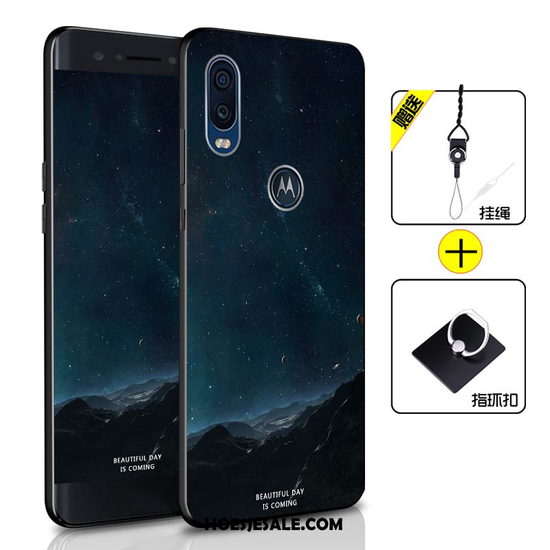 Motorola One Vision Hoesje Zacht Donkerblauw Hoes All Inclusive Mobiele Telefoon Online