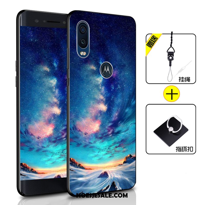 Motorola One Vision Hoesje Zacht Donkerblauw Hoes All Inclusive Mobiele Telefoon Online