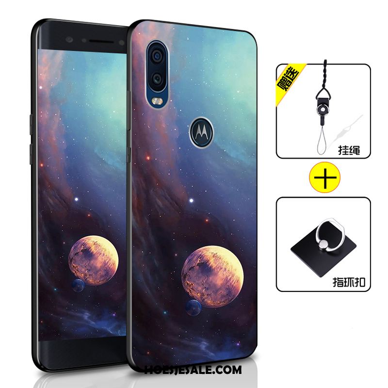 Motorola One Vision Hoesje Zacht Donkerblauw Hoes All Inclusive Mobiele Telefoon Online