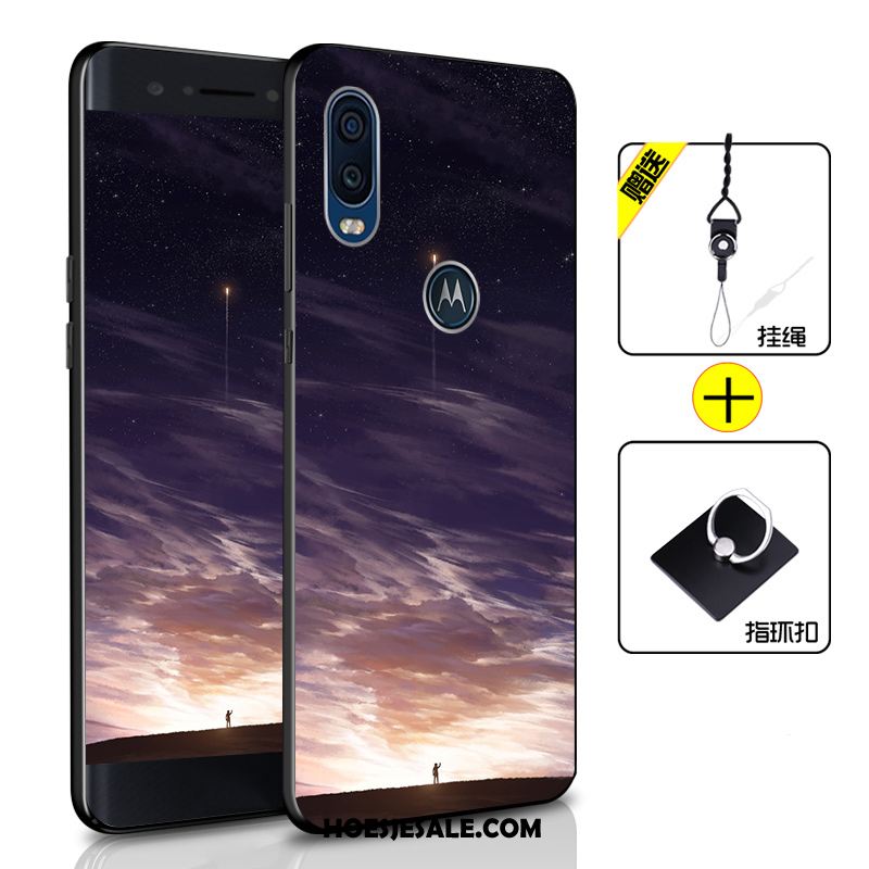 Motorola One Vision Hoesje Zacht Donkerblauw Hoes All Inclusive Mobiele Telefoon Online