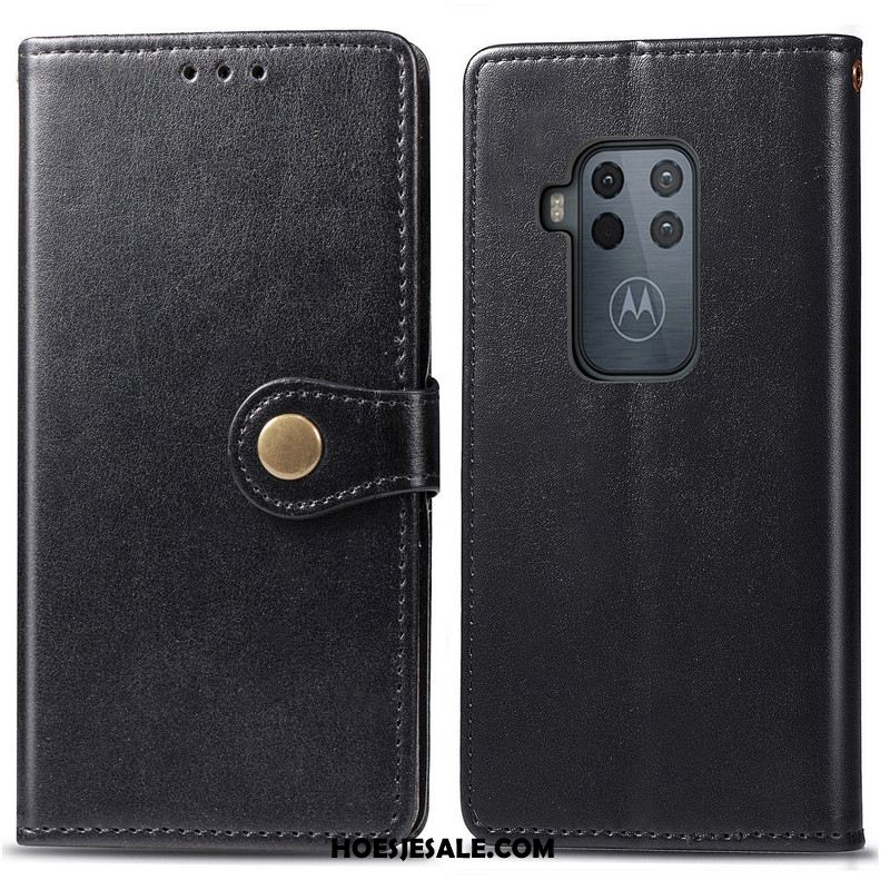 Motorola One Zoom Hoesje Hoes Effen Kleur Mobiele Telefoon Hanger Folio Aanbiedingen