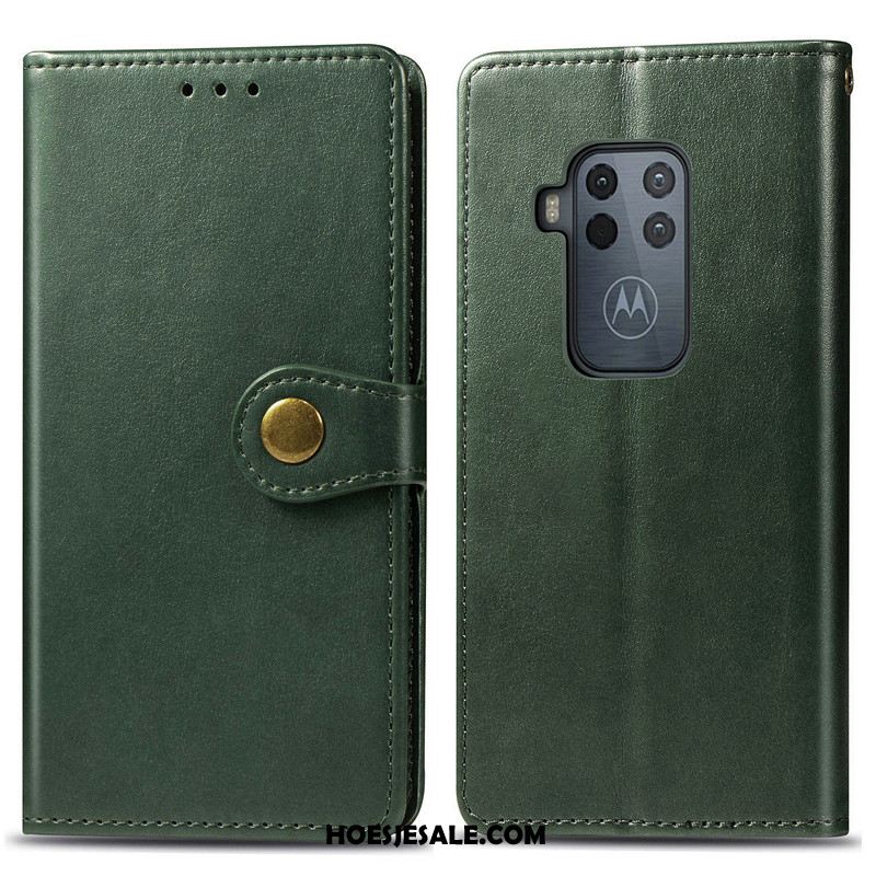Motorola One Zoom Hoesje Hoes Effen Kleur Mobiele Telefoon Hanger Folio Aanbiedingen