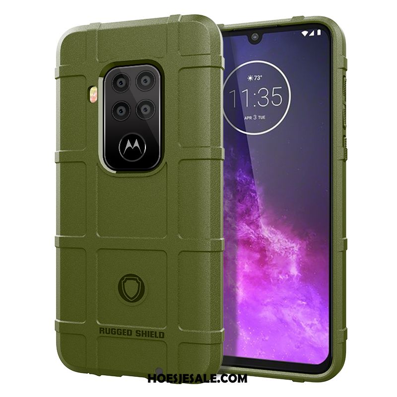 Motorola One Zoom Hoesje Zacht Zwart Bescherming Hemming Hoes Aanbiedingen