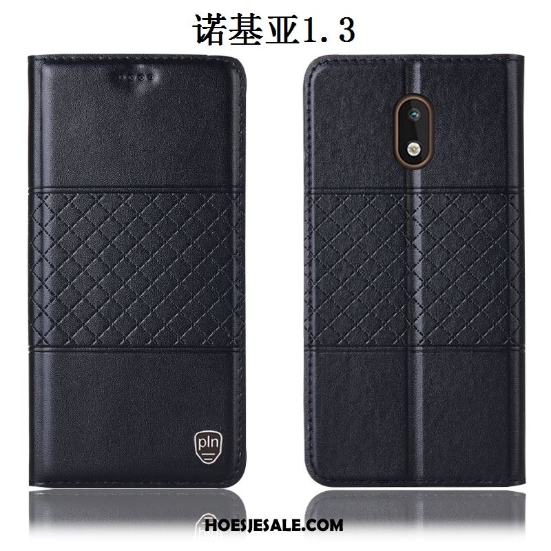 Nokia 1.3 Hoesje Bruin Anti-fall Hoes Mobiele Telefoon Echt Leer Kopen