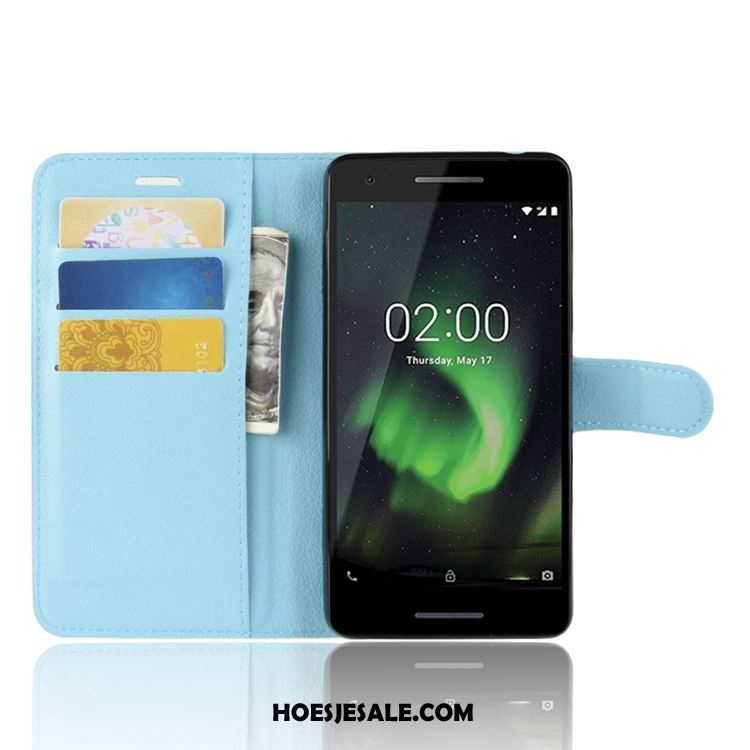 Nokia 2.1 Hoesje Blauw Kaart Portemonnee Soort Aziatische Vrucht Mobiele Telefoon Goedkoop