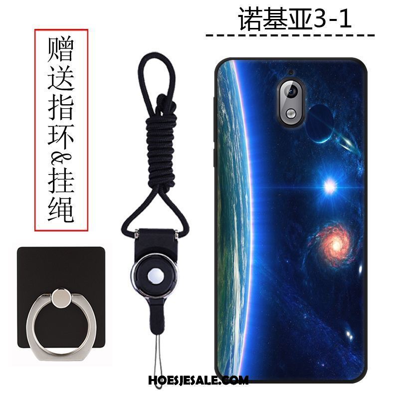Nokia 3.1 Hoesje Zacht Blauw Bescherming Siliconen Hoes Winkel