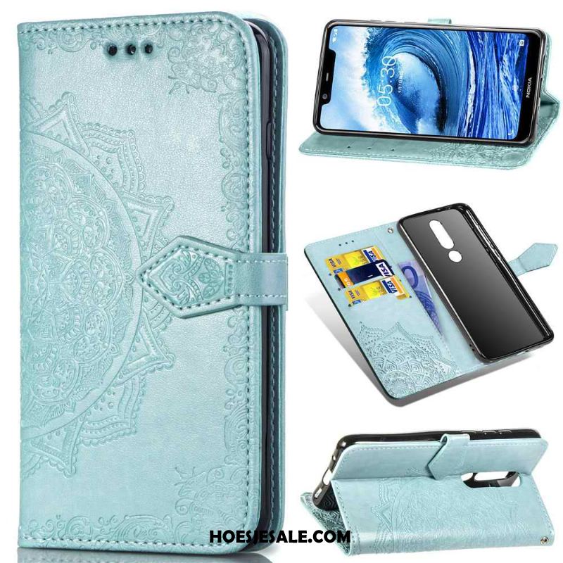 Nokia 3.1 Plus Hoesje Effen Kleur Kunstleer Folio Leren Etui Hoes Korting