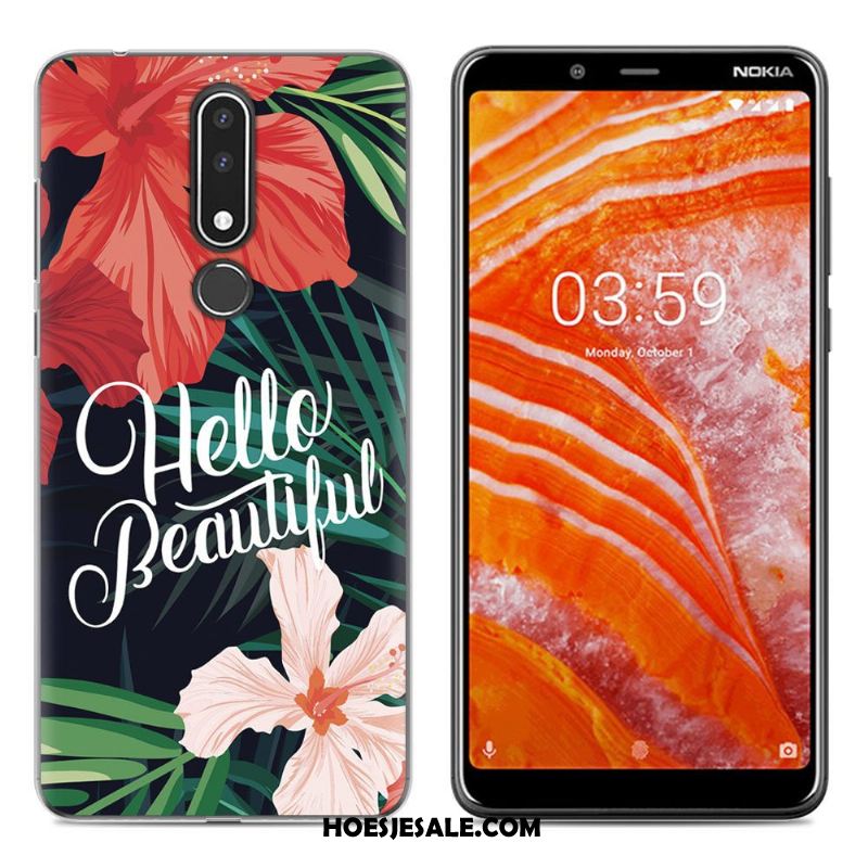 Nokia 3.1 Plus Hoesje Groen Mobiele Telefoon Geschilderd Nieuw Zacht Kopen