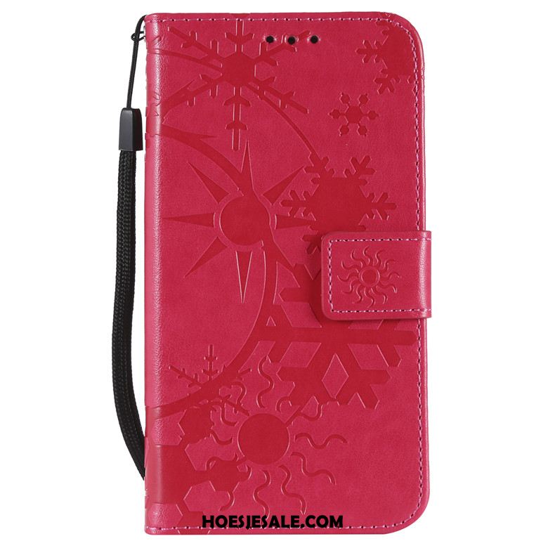 Nokia 3.2 Hoesje Leren Etui Hoes Folio Rose Goud Portemonnee Goedkoop