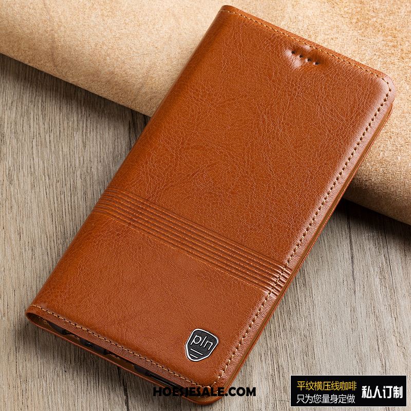 Nokia 4.2 Hoesje Folio Rood Bescherming Anti-fall Echt Leer Sale