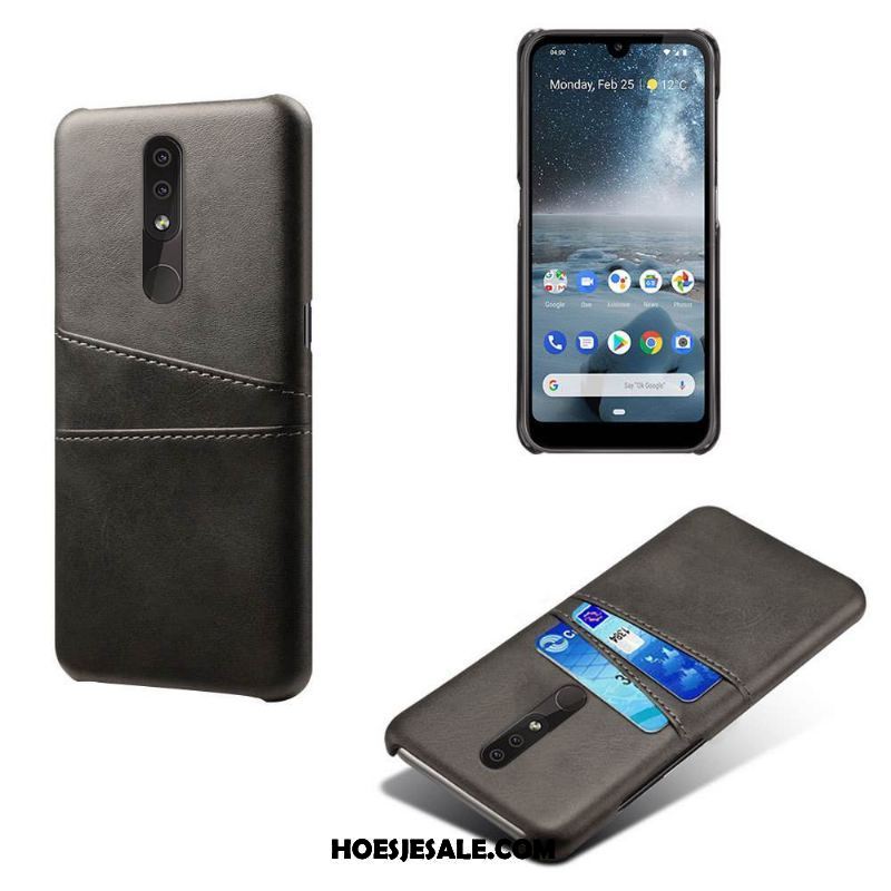 Nokia 4.2 Hoesje Mobiele Telefoon Anti-fall Leren Etui Bescherming Oranje Winkel