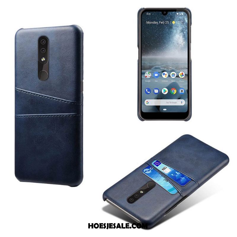 Nokia 4.2 Hoesje Mobiele Telefoon Anti-fall Leren Etui Bescherming Oranje Winkel