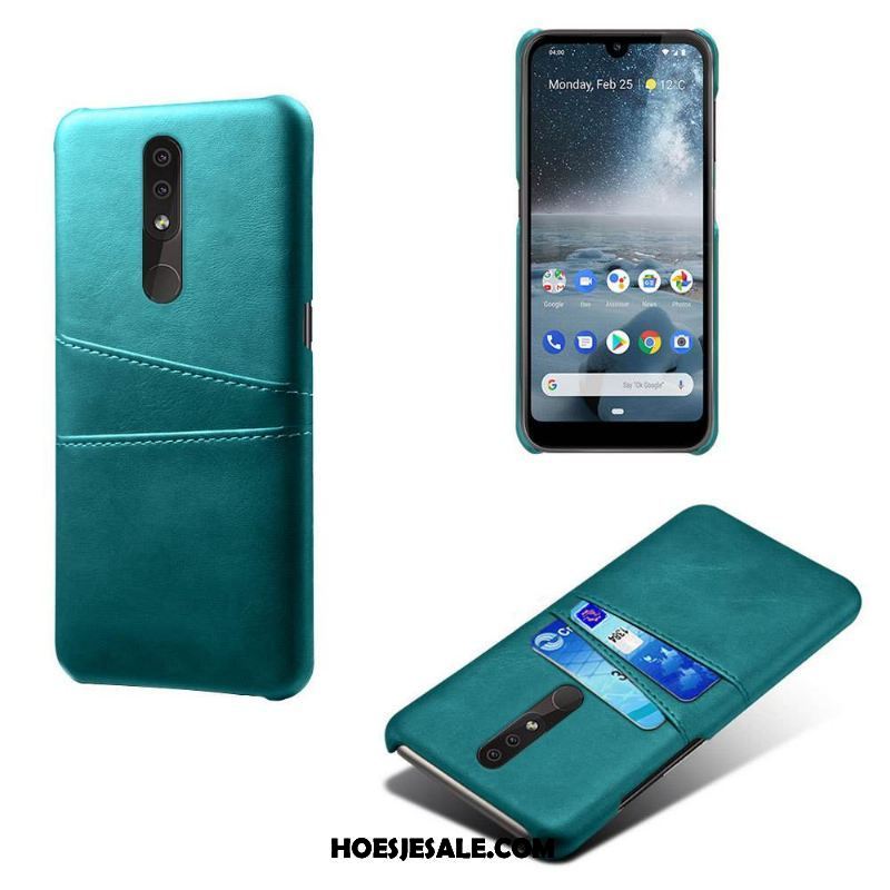 Nokia 4.2 Hoesje Mobiele Telefoon Anti-fall Leren Etui Bescherming Oranje Winkel