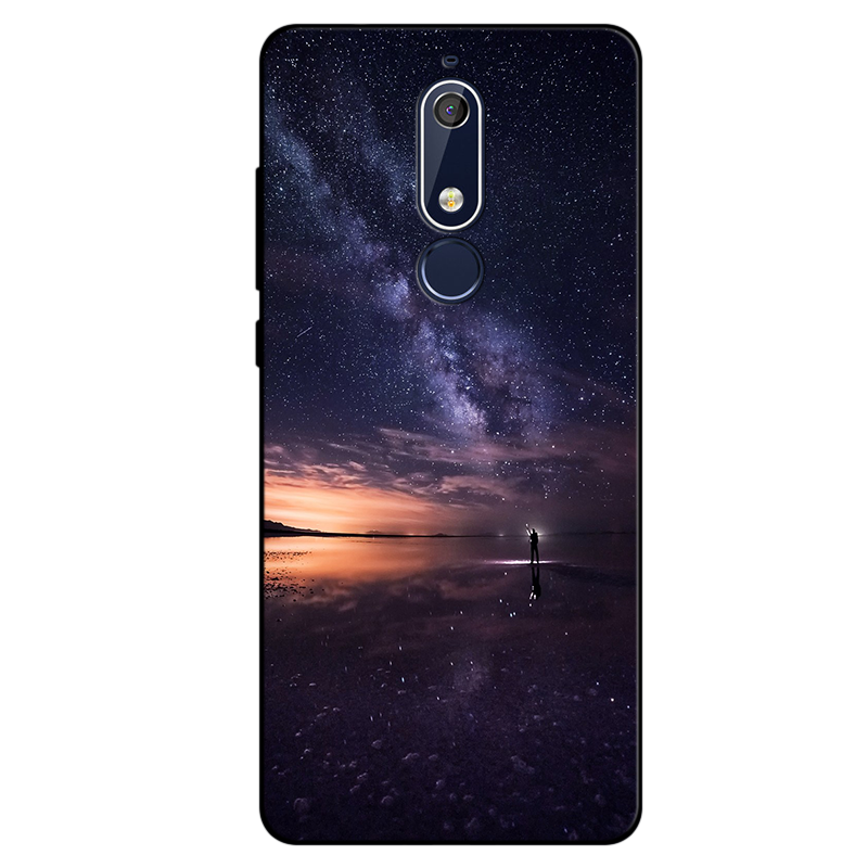 Nokia 5.1 Hoesje Hoes Blauw Mobiele Telefoon Mini Zacht Goedkoop