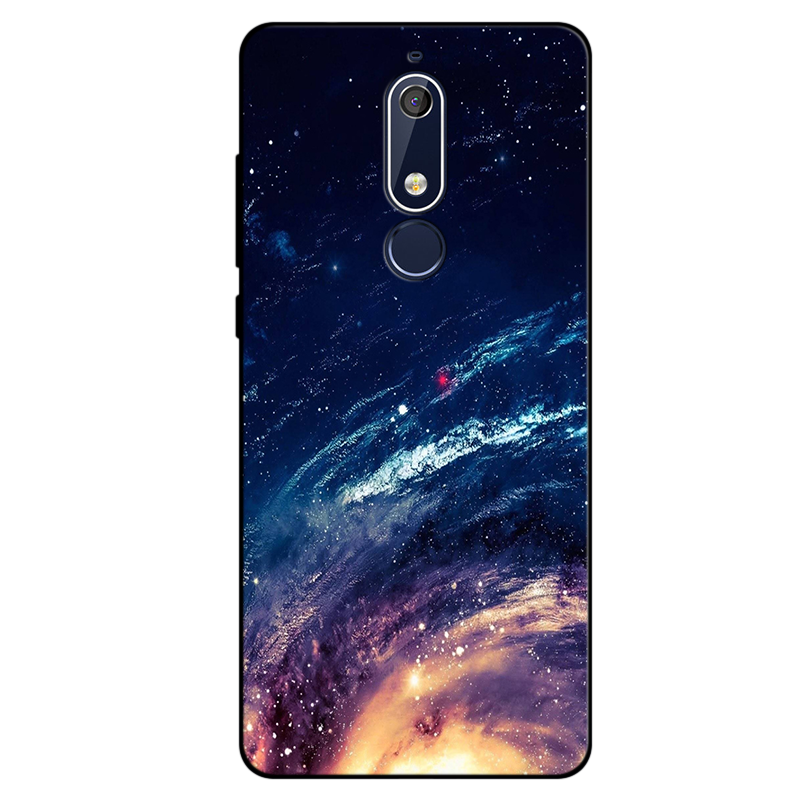 Nokia 5.1 Hoesje Hoes Blauw Mobiele Telefoon Mini Zacht Goedkoop