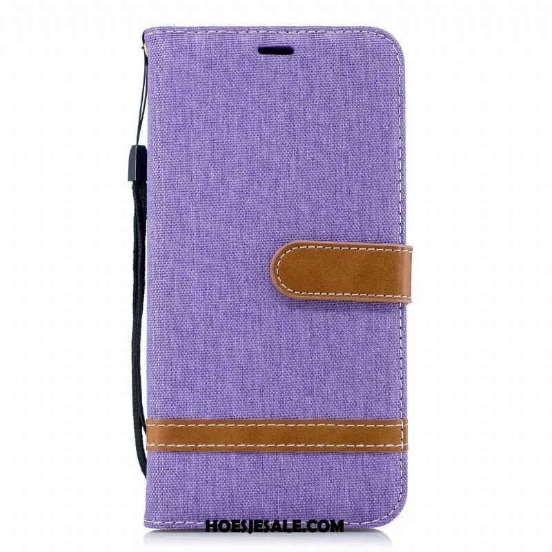 Nokia 5.1 Hoesje Mobiele Telefoon Gemengde Kleuren Purper Denim Leren Etui Korting